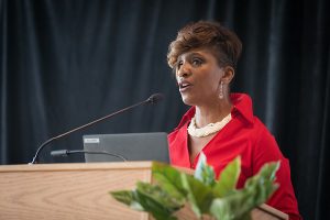 Angela Byars-Winston speaking at Institute for Diversity Science Reception 2023