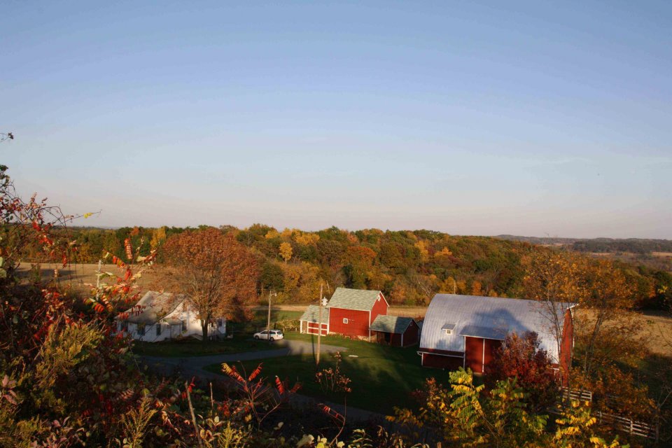 Scenic picture of a Wisconsin farm in the fall.
